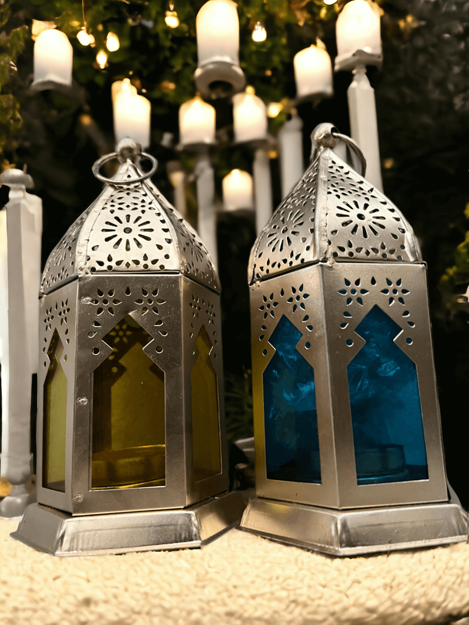 Vintage Tea Light Candle Holder Lamp - Antique Style Lantern